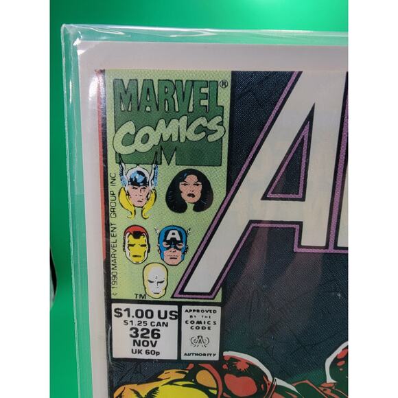 Avengers #326 Marvel 1990 Wind from the East 1st App Rage - Picture 2 of 6